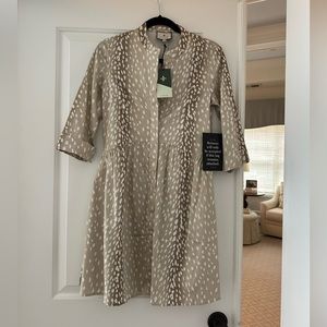 Brand new, never worn Tnuck Antelope Royal Shirtdress.